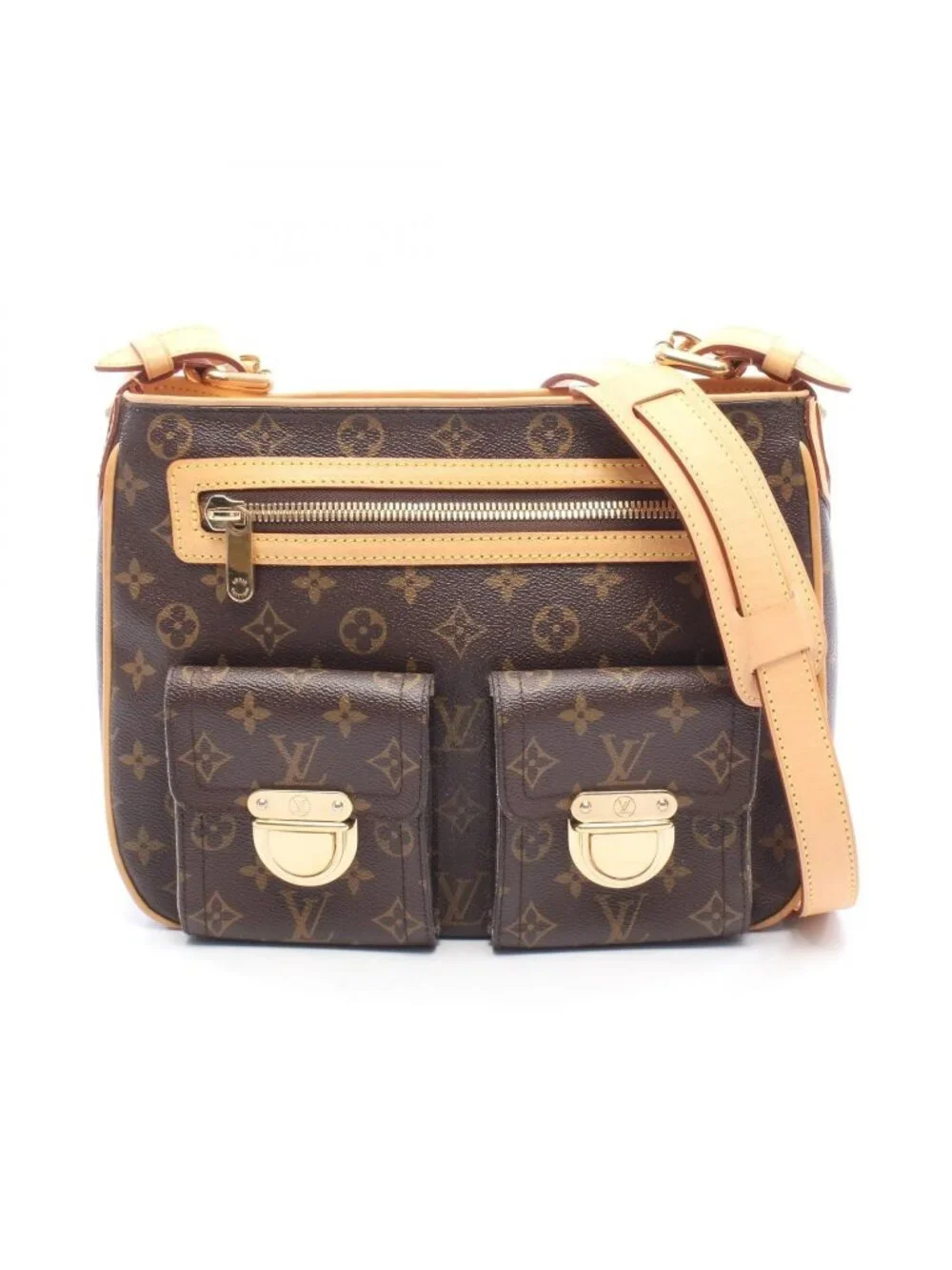 Louis Vuitton Shoulder Bag Hudson GM Monogram Canvas Leather